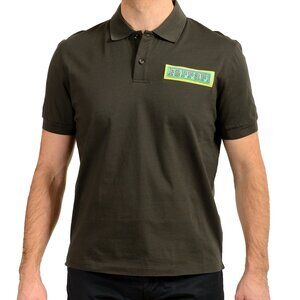 Scuderia Ferrari Fluid Logo Print Short Sleeve Polo Shirt US 3XL IT 58